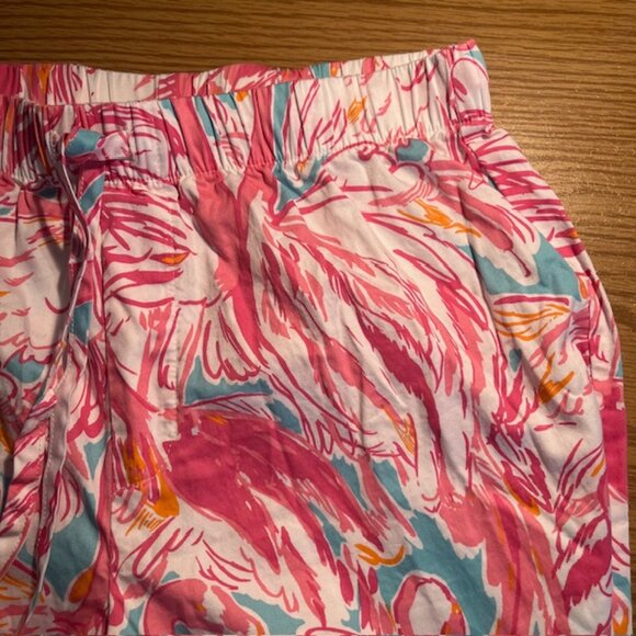 Lily Pulitzer Pink & Turquoise Tropical Print Pajamas- Size S - Picture 7 of 13